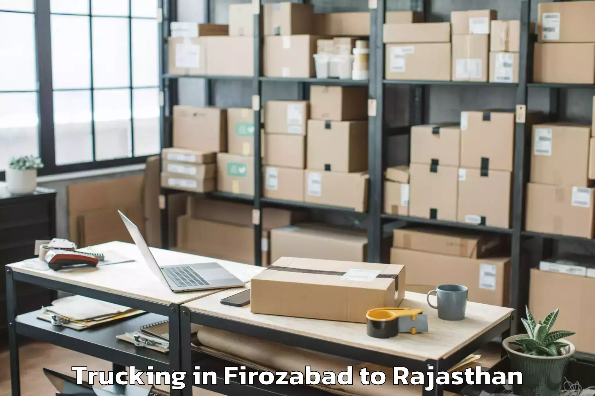 Book Firozabad to Laxmangarh Trucking Online